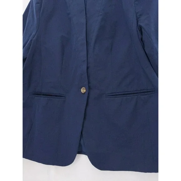 Old Navy Women's Navy Blue Collarless Blazer Jacket XL - Picture 3 of 11